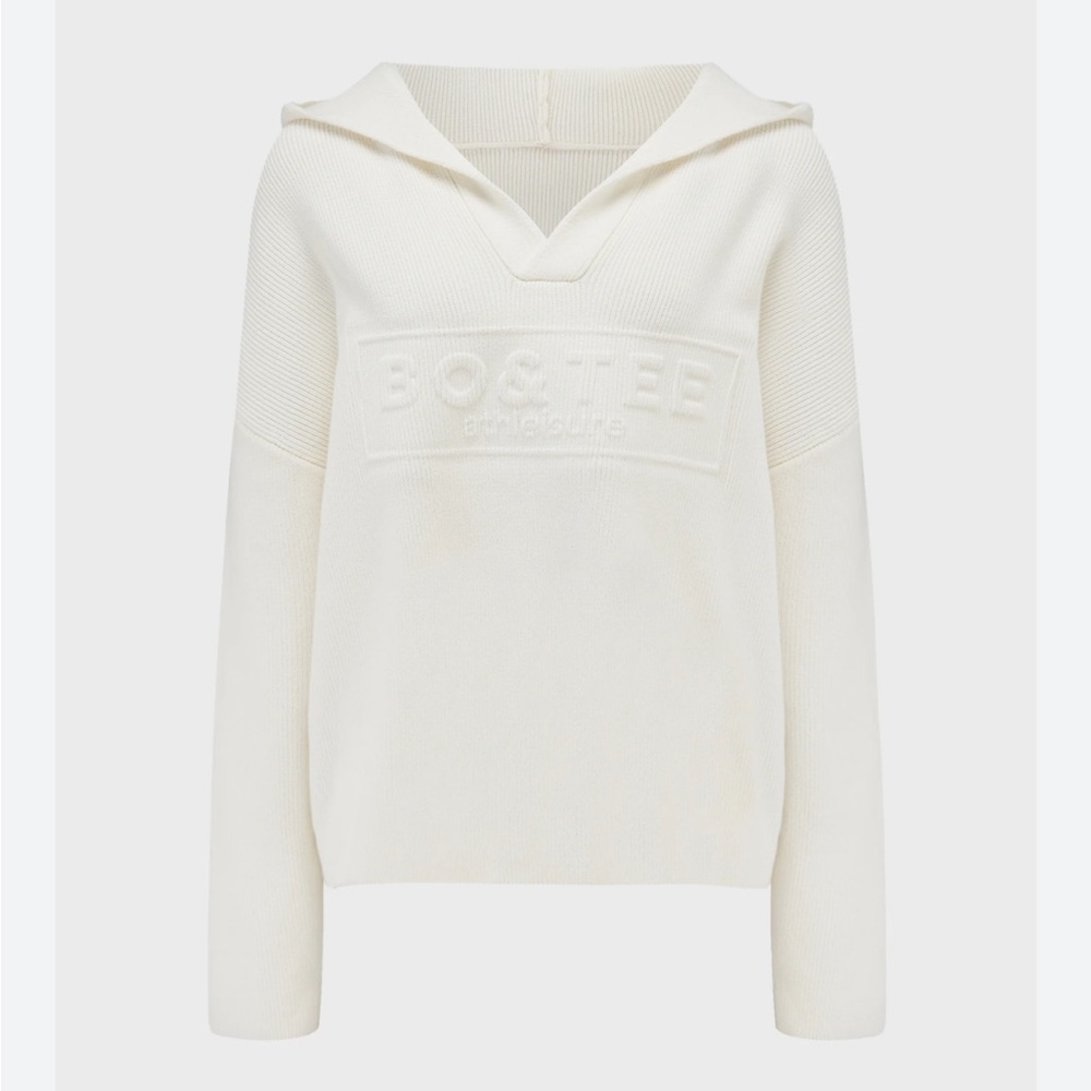 Bo+Tee Cream Knit Hoodie